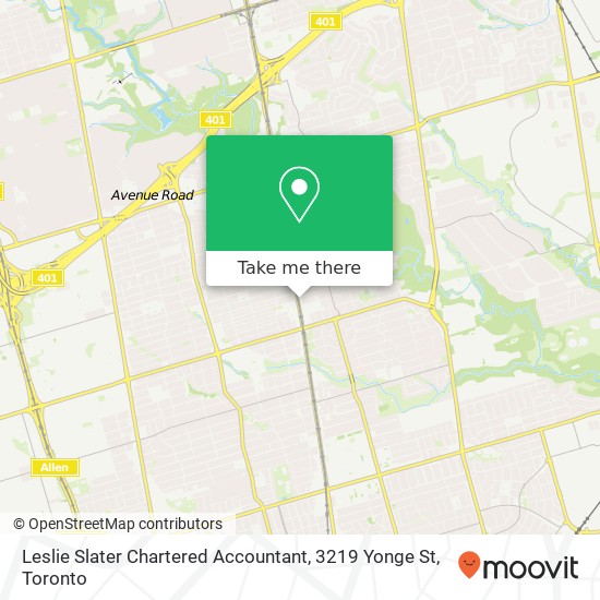 Leslie Slater Chartered Accountant, 3219 Yonge St map