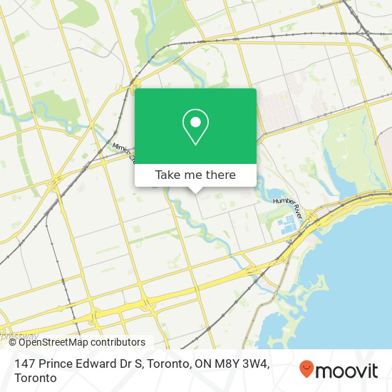 147 Prince Edward Dr S, Toronto, ON M8Y 3W4 map