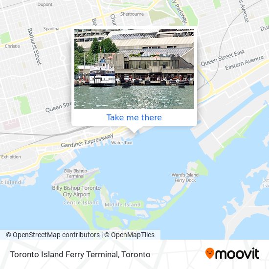 Toronto Island Ferry Terminal map