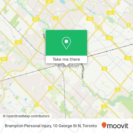 Brampton Personal Injury, 10 George St N map