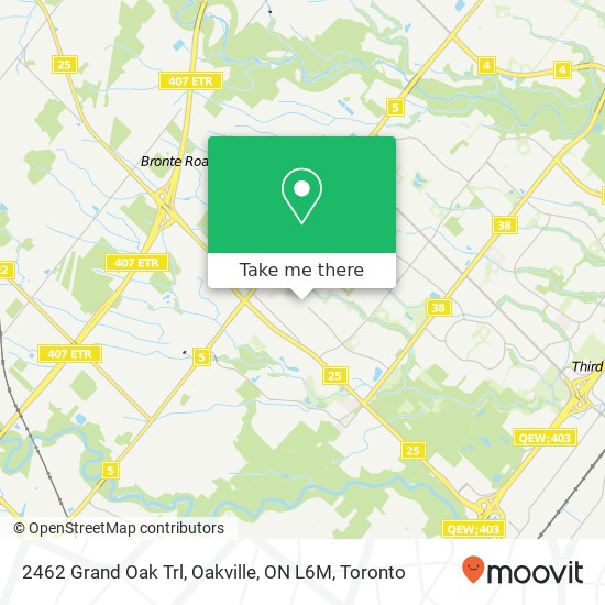 2462 Grand Oak Trl, Oakville, ON L6M map