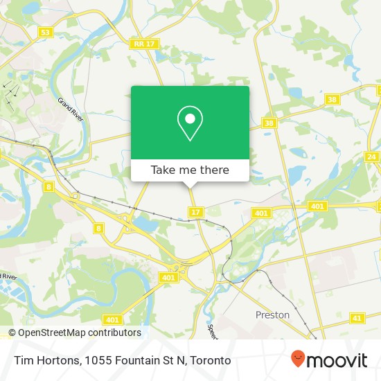 Tim Hortons, 1055 Fountain St N map