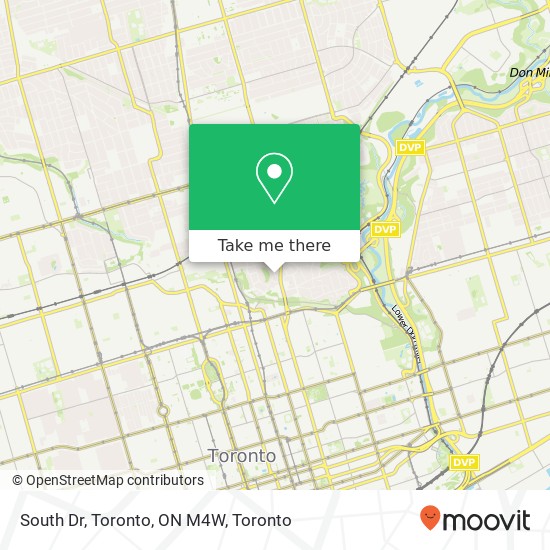 South Dr, Toronto, ON M4W map