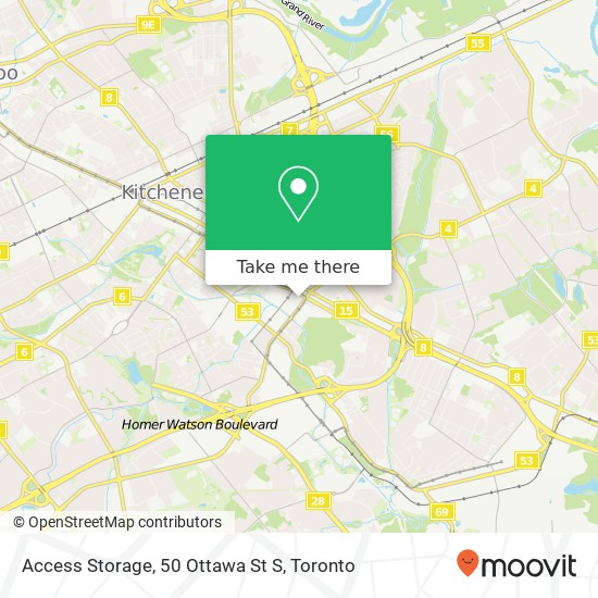 Access Storage, 50 Ottawa St S map