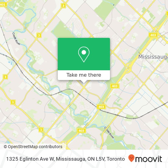 1325 Eglinton Ave W, Mississauga, ON L5V map