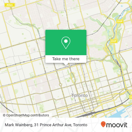 Mark Wainberg, 31 Prince Arthur Ave map