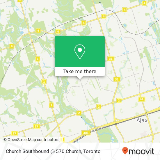 Church Southbound @ 570 Church map