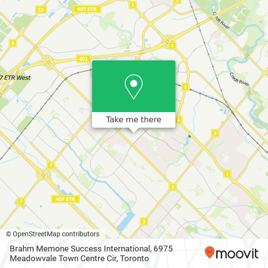 Brahm Memone Success International, 6975 Meadowvale Town Centre Cir map