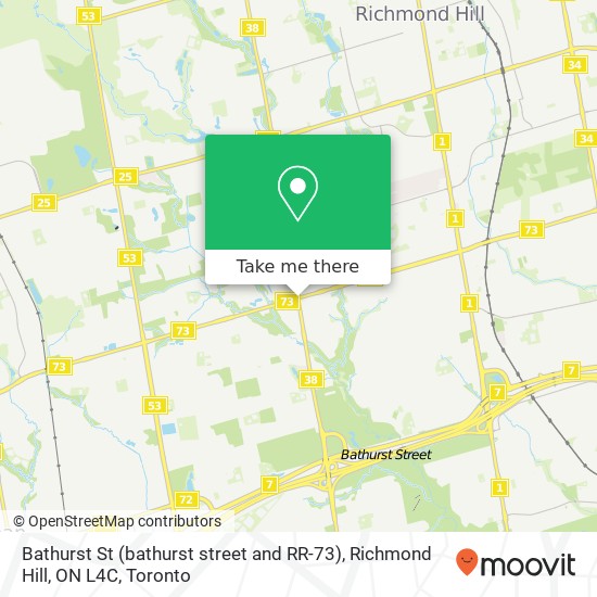 Bathurst St (bathurst street and RR-73), Richmond Hill, ON L4C plan