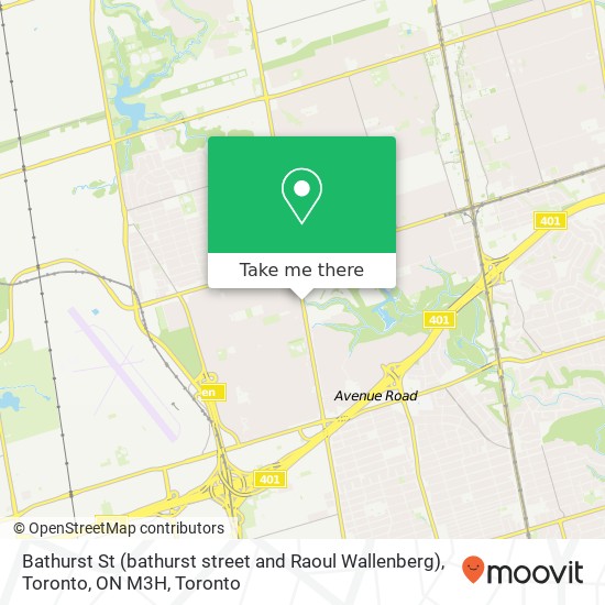 Bathurst St (bathurst street and Raoul Wallenberg), Toronto, ON M3H map