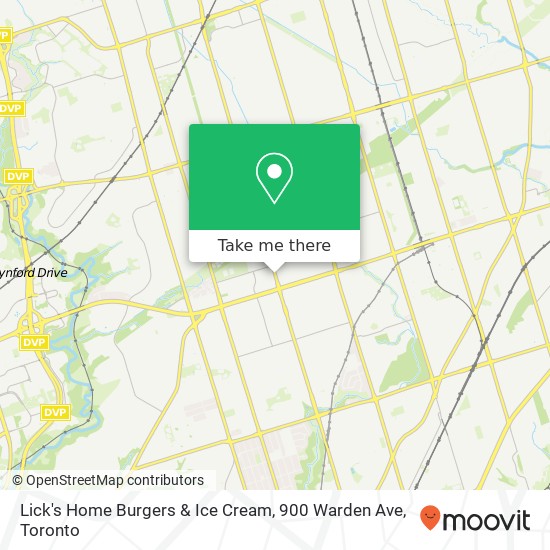 Lick's Home Burgers & Ice Cream, 900 Warden Ave map