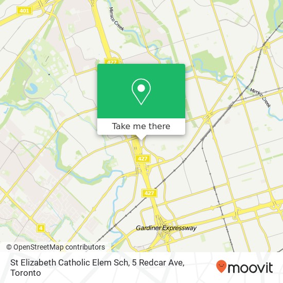 St Elizabeth Catholic Elem Sch, 5 Redcar Ave map