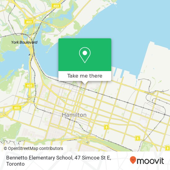 Bennetto Elementary School, 47 Simcoe St E plan