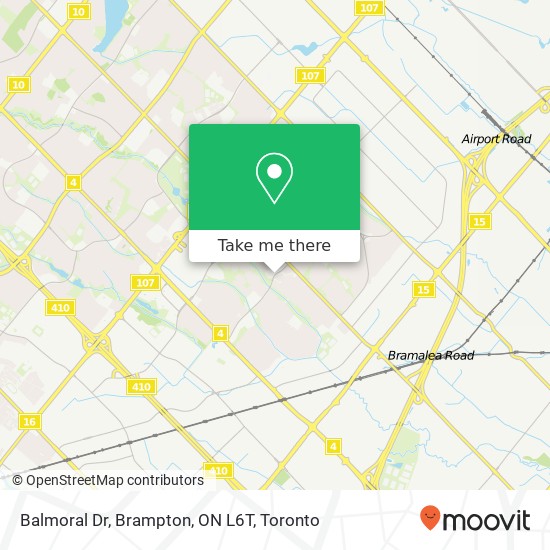 Balmoral Dr, Brampton, ON L6T map