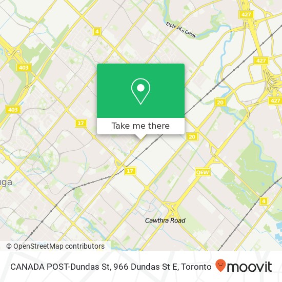 CANADA POST-Dundas St, 966 Dundas St E map
