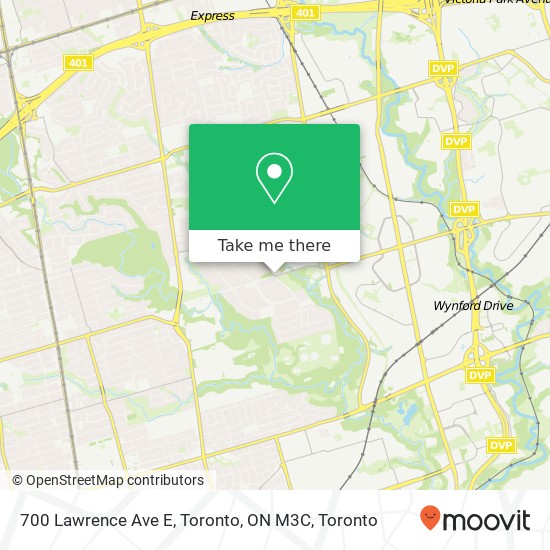 700 Lawrence Ave E, Toronto, ON M3C map