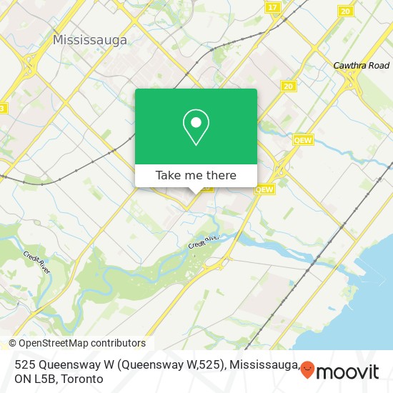 525 Queensway W (Queensway W,525), Mississauga, ON L5B map