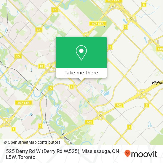 525 Derry Rd W (Derry Rd W,525), Mississauga, ON L5W map