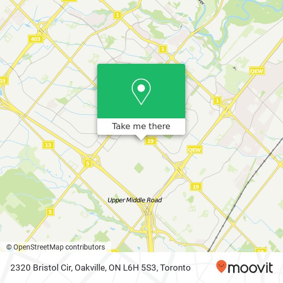 2320 Bristol Cir, Oakville, ON L6H 5S3 map