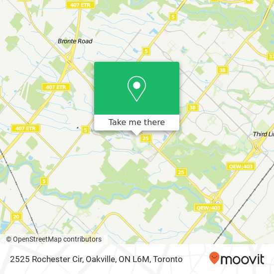 2525 Rochester Cir, Oakville, ON L6M map