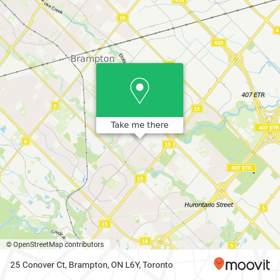 25 Conover Ct, Brampton, ON L6Y map