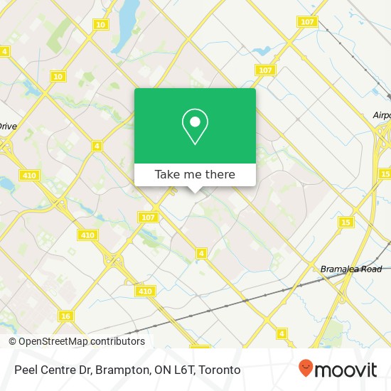 Peel Centre Dr, Brampton, ON L6T map