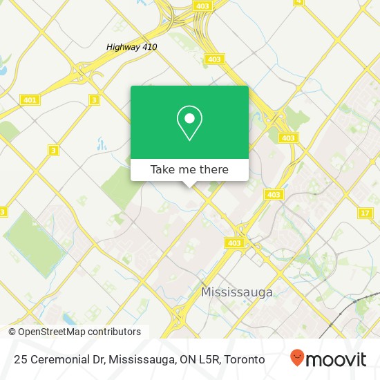 25 Ceremonial Dr, Mississauga, ON L5R map