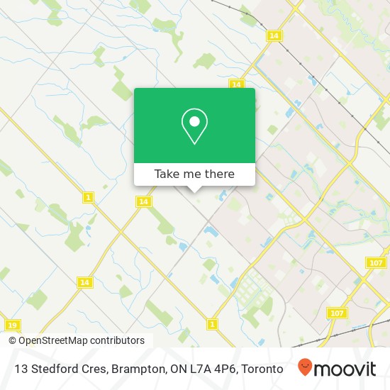 13 Stedford Cres, Brampton, ON L7A 4P6 map