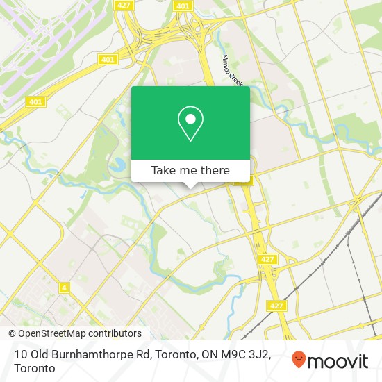 10 Old Burnhamthorpe Rd, Toronto, ON M9C 3J2 map