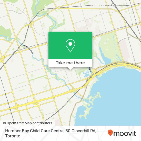 Humber Bay Child Care Centre, 50 Cloverhill Rd map
