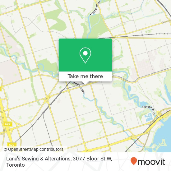 Lana's Sewing & Alterations, 3077 Bloor St W map