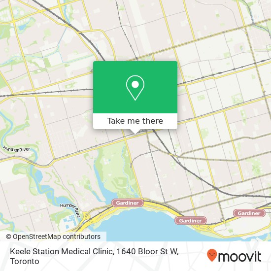 Keele Station Medical Clinic, 1640 Bloor St W map