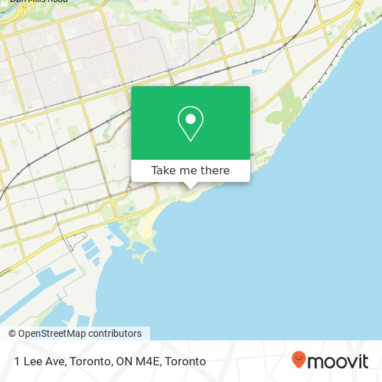 1 Lee Ave, Toronto, ON M4E map