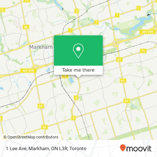1 Lee Ave, Markham, ON L3R map
