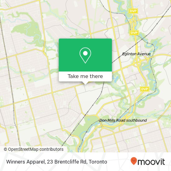 Winners Apparel, 23 Brentcliffe Rd map