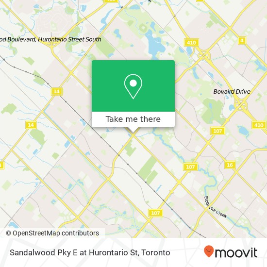 Sandalwood Pky E at Hurontario St map