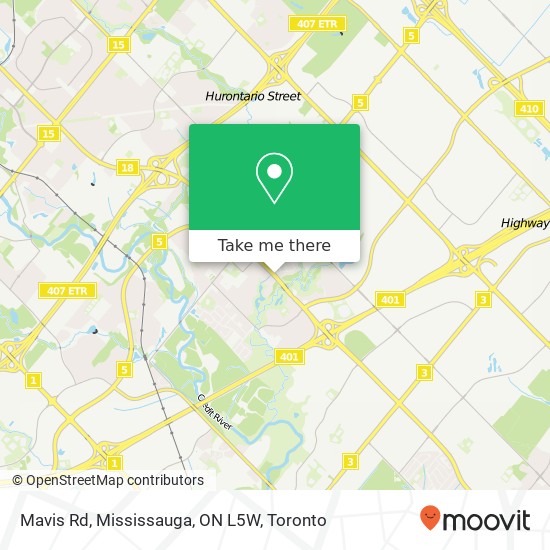 Mavis Rd, Mississauga, ON L5W map