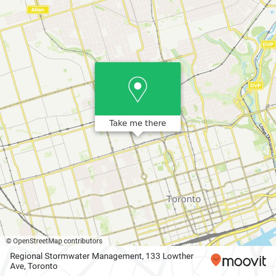 Regional Stormwater Management, 133 Lowther Ave map
