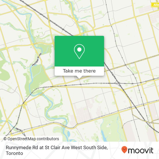 Runnymede Rd at St Clair Ave West South Side map