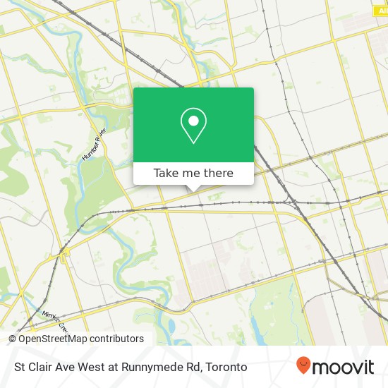 St Clair Ave West at Runnymede Rd map