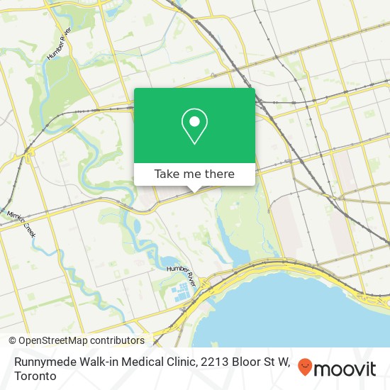 Runnymede Walk-in Medical Clinic, 2213 Bloor St W plan