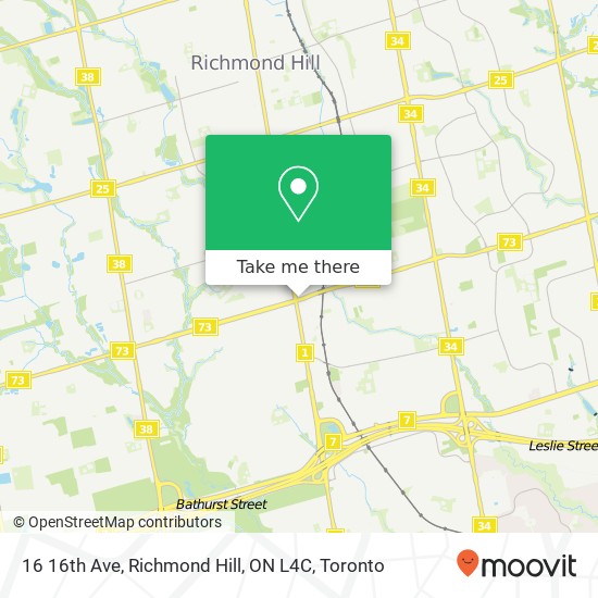 16 16th Ave, Richmond Hill, ON L4C map