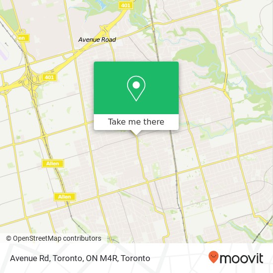 Avenue Rd, Toronto, ON M4R map
