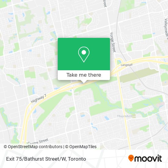 Exit 75/Bathurst Street/W plan