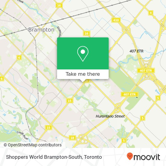 Shoppers World Brampton-South map