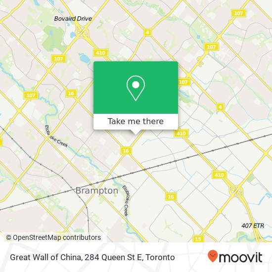 Great Wall of China, 284 Queen St E map
