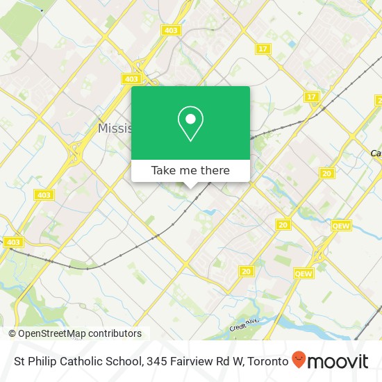 St Philip Catholic School, 345 Fairview Rd W map