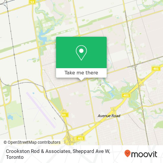Crookston Rod & Associates, Sheppard Ave W map