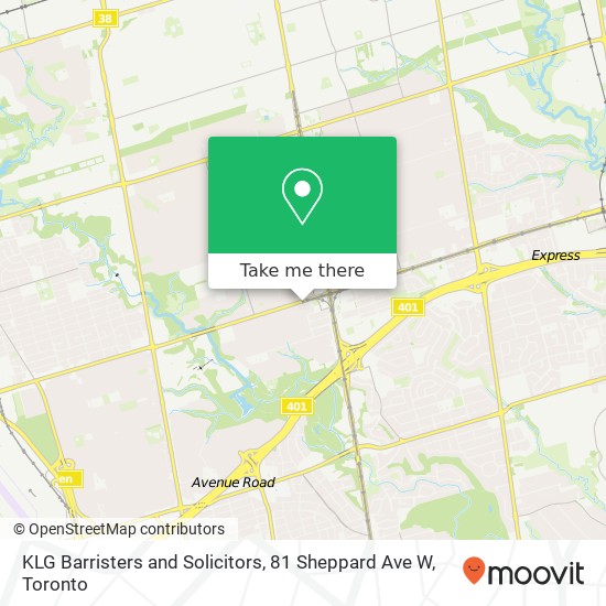 KLG Barristers and Solicitors, 81 Sheppard Ave W map