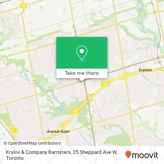 Krylov & Company Barristers, 25 Sheppard Ave W map